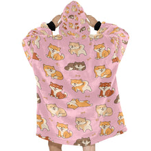 Load image into Gallery viewer, All The Shibas I Love Blanket Hoodie-8