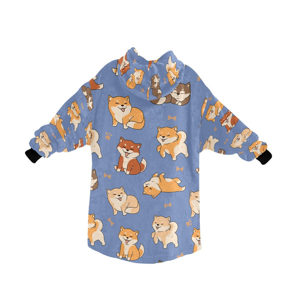 All The Shibas I Love Blanket Hoodie for Women - 4 Colors