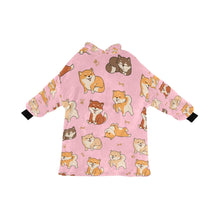 Load image into Gallery viewer, All The Shibas I Love Blanket Hoodie for Women - 4 Colors-Apparel-Apparel, Blankets-Pink-ONE SIZE-11