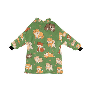 All The Shibas I Love Blanket Hoodie for Women - 4 Colors-Apparel-Apparel, Blankets-13