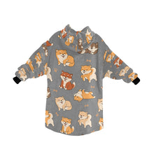 Load image into Gallery viewer, All The Shibas I Love Blanket Hoodie for Women - 4 Colors-Apparel-Apparel, Blankets-16