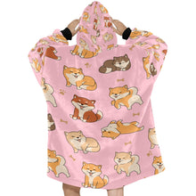 Load image into Gallery viewer, All The Shibas I Love Blanket Hoodie for Women - 4 Colors-Apparel-Apparel, Blankets-4