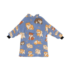All The Shibas I Love Blanket Hoodie for Women - 4 Colors-Apparel-Apparel, Blankets-9