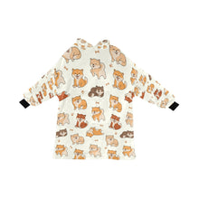 Load image into Gallery viewer, All The Shibas I Love Blanket Hoodie-Ivory13-ONE SIZE-1