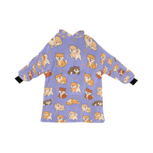 Load image into Gallery viewer, All The Shibas I Love Blanket Hoodie-CornflowerBlue_1-ONE SIZE-25