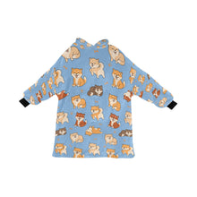 Load image into Gallery viewer, All The Shibas I Love Blanket Hoodie-LightSkyBlue-ONE SIZE-13
