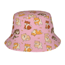 Load image into Gallery viewer, All The Shibas I Love Bucket Hat-Hats &amp; Caps-Light Pink-One Size-49