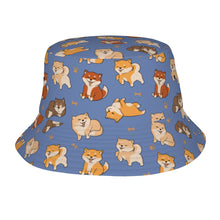 Load image into Gallery viewer, All The Shibas I Love Bucket Hat-Hats &amp; Caps-Slate Blue-One Size-41