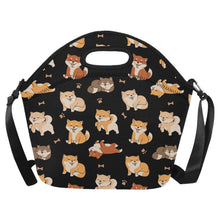 Load image into Gallery viewer, All The Shibas I Love Neoprene Lunch Bag-Black-ONESIZE-41