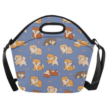 Load image into Gallery viewer, All The Shibas I Love Neoprene Lunch Bag-CornflowerBlue-ONESIZE-21