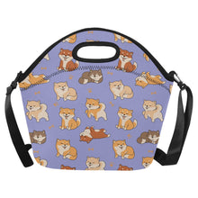Load image into Gallery viewer, All The Shibas I Love Neoprene Lunch Bag-CornflowerBlue_1-ONESIZE-30