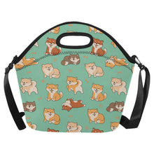 Load image into Gallery viewer, All The Shibas I Love Neoprene Lunch Bag-MediumAquaMarine-ONESIZE-26