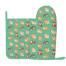 Load image into Gallery viewer, All The Shibas I Love Oven Mitts and Pot Holder Set-Kitchen Decor-Accessories,Dog Mom Gifts,Shiba Inu-9