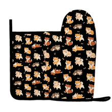 Load image into Gallery viewer, All The Shibas I Love Oven Mitts and Pot Holder Set-Kitchen Decor-Accessories,Dog Mom Gifts,Shiba Inu-7