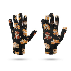 All the Shibas I Love Touch Screen Gloves-Accessories-Accessories, Dog Dad Gifts, Dog Mom Gifts, Gloves, Shiba Inu-11