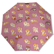 Load image into Gallery viewer, All The Shibas I Love Umbrella-Accessories-Accessories,Dog Mom Gifts,Umbrella-11