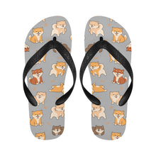 Load image into Gallery viewer, All The Shibas I Love Unisex Slippers-Footwear-Accessories, Dog Mom Gifts, Shiba Inu, Slippers-8
