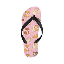 Load image into Gallery viewer, All The Shibas I Love Unisex Slippers-Footwear-Accessories, Dog Mom Gifts, Shiba Inu, Slippers-Light Pink-S-14
