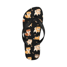 Load image into Gallery viewer, All The Shibas I Love Unisex Slippers-Footwear-Accessories, Dog Mom Gifts, Shiba Inu, Slippers-Midnight Black-S-10