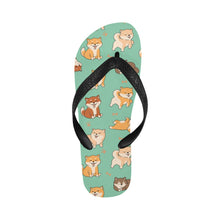 Load image into Gallery viewer, All The Shibas I Love Unisex Slippers-Footwear-Accessories, Dog Mom Gifts, Shiba Inu, Slippers-Mint Green-S-22