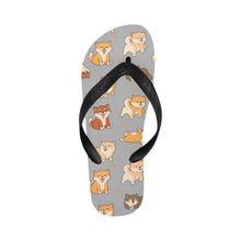 Load image into Gallery viewer, All The Shibas I Love Unisex Slippers-Footwear-Accessories, Dog Mom Gifts, Shiba Inu, Slippers-Parisian Gray-S-27