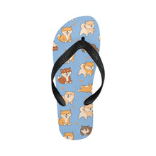Load image into Gallery viewer, All The Shibas I Love Unisex Slippers-Footwear-Accessories, Dog Mom Gifts, Shiba Inu, Slippers-Sky Blue-S-18