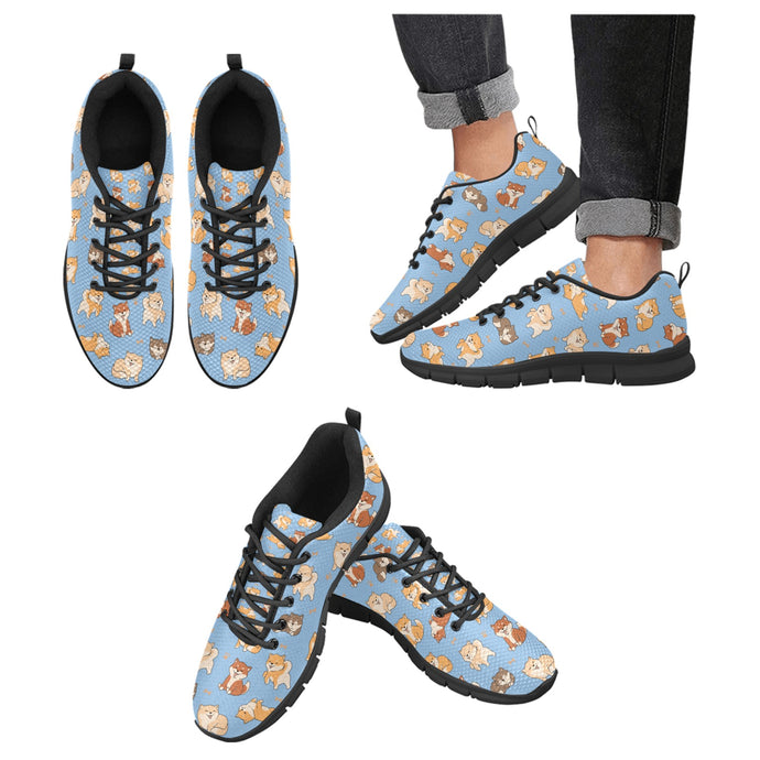 All The Shibas I Love Women's Breathable Sneakers-LightSkyBlue-US13-18