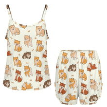 Load image into Gallery viewer, All The Shibas I Love Women's Cami and Shorts Pajama Set-2