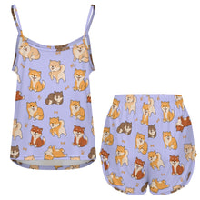 Load image into Gallery viewer, All The Shibas I Love Women's Cami and Shorts Pajama Set-19