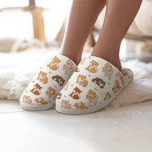 Load image into Gallery viewer, All The Shibas I Love Women's Cotton Mop Slippers-Footwear-Accessories, Dog Mom Gifts, Shiba Inu, Slippers-2