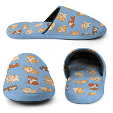 Load image into Gallery viewer, All The Shibas I Love Women's Cotton Mop Slippers-Footwear-Accessories, Dog Mom Gifts, Shiba Inu, Slippers-23