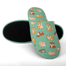 Load image into Gallery viewer, All The Shibas I Love Women's Cotton Mop Slippers-Footwear-Accessories, Dog Mom Gifts, Shiba Inu, Slippers-37