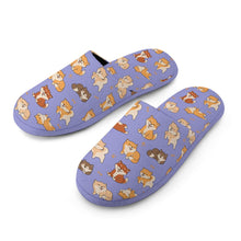 Load image into Gallery viewer, All The Shibas I Love Women's Cotton Mop Slippers-Footwear-Accessories, Dog Mom Gifts, Shiba Inu, Slippers-28
