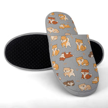 Load image into Gallery viewer, All The Shibas I Love Women's Cotton Mop Slippers-Footwear-Accessories, Dog Mom Gifts, Shiba Inu, Slippers-36