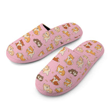 Load image into Gallery viewer, All The Shibas I Love Women's Cotton Mop Slippers-Footwear-Accessories, Dog Mom Gifts, Shiba Inu, Slippers-16