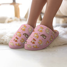Load image into Gallery viewer, All The Shibas I Love Women's Cotton Mop Slippers-Footwear-Accessories, Dog Mom Gifts, Shiba Inu, Slippers-3