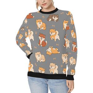All The Shibas I Love Women's Sweatshirt-Apparel-Apparel, Shiba Inu, Sweatshirt-Gray-XS-11