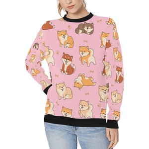 All The Shibas I Love Women's Sweatshirt-Apparel-Apparel, Shiba Inu, Sweatshirt-Pink-XS-2