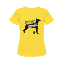 Load image into Gallery viewer, All You Need is Love and a Doberman Women&#39;s T-Shirt-Apparel-Apparel, Doberman, Dogs, T Shirt-4