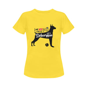 All You Need is Love and a Doberman Women's T-Shirt-Apparel-Apparel, Doberman, Dogs, T Shirt-4