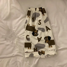 Load image into Gallery viewer, Alphabet Dachshund Love Women&#39;s Cotton Pajamas Set - with Pants or Shorts-Pajamas-Apparel, Dachshund, Dog Mom Gifts, Pajamas-12