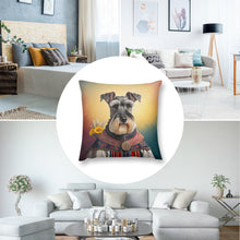 Load image into Gallery viewer, Alpine Elegance Schnauzer Plush Pillow Case-Cushion Cover-Dog Dad Gifts, Dog Mom Gifts, Home Decor, Pillows, Schnauzer-2