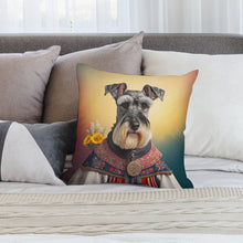 Load image into Gallery viewer, Alpine Elegance Schnauzer Plush Pillow Case-Cushion Cover-Dog Dad Gifts, Dog Mom Gifts, Home Decor, Pillows, Schnauzer-3