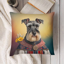 Load image into Gallery viewer, Alpine Elegance Schnauzer Plush Pillow Case-Cushion Cover-Dog Dad Gifts, Dog Mom Gifts, Home Decor, Pillows, Schnauzer-5