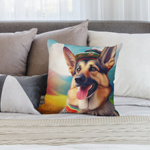 Load image into Gallery viewer, Alpine Majesty German Shepherd Plush Pillow Case-Cushion Cover-Dog Dad Gifts, Dog Mom Gifts, German Shepherd, Home Decor, Pillows-2