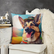 Load image into Gallery viewer, Alpine Majesty German Shepherd Plush Pillow Case-Cushion Cover-Dog Dad Gifts, Dog Mom Gifts, German Shepherd, Home Decor, Pillows-3