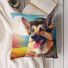 Load image into Gallery viewer, Alpine Majesty German Shepherd Plush Pillow Case-Cushion Cover-Dog Dad Gifts, Dog Mom Gifts, German Shepherd, Home Decor, Pillows-4
