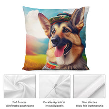 Load image into Gallery viewer, Alpine Majesty German Shepherd Plush Pillow Case-Cushion Cover-Dog Dad Gifts, Dog Mom Gifts, German Shepherd, Home Decor, Pillows-5