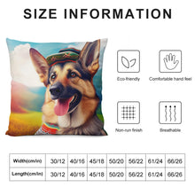Load image into Gallery viewer, Alpine Majesty German Shepherd Plush Pillow Case-Cushion Cover-Dog Dad Gifts, Dog Mom Gifts, German Shepherd, Home Decor, Pillows-6