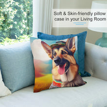 Load image into Gallery viewer, Alpine Majesty German Shepherd Plush Pillow Case-Cushion Cover-Dog Dad Gifts, Dog Mom Gifts, German Shepherd, Home Decor, Pillows-7